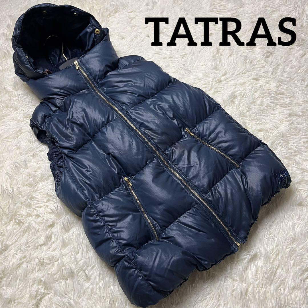 品数豊富。|TATRAS タトラス ダウンベスト フード ネイビー Mサイズ レディース