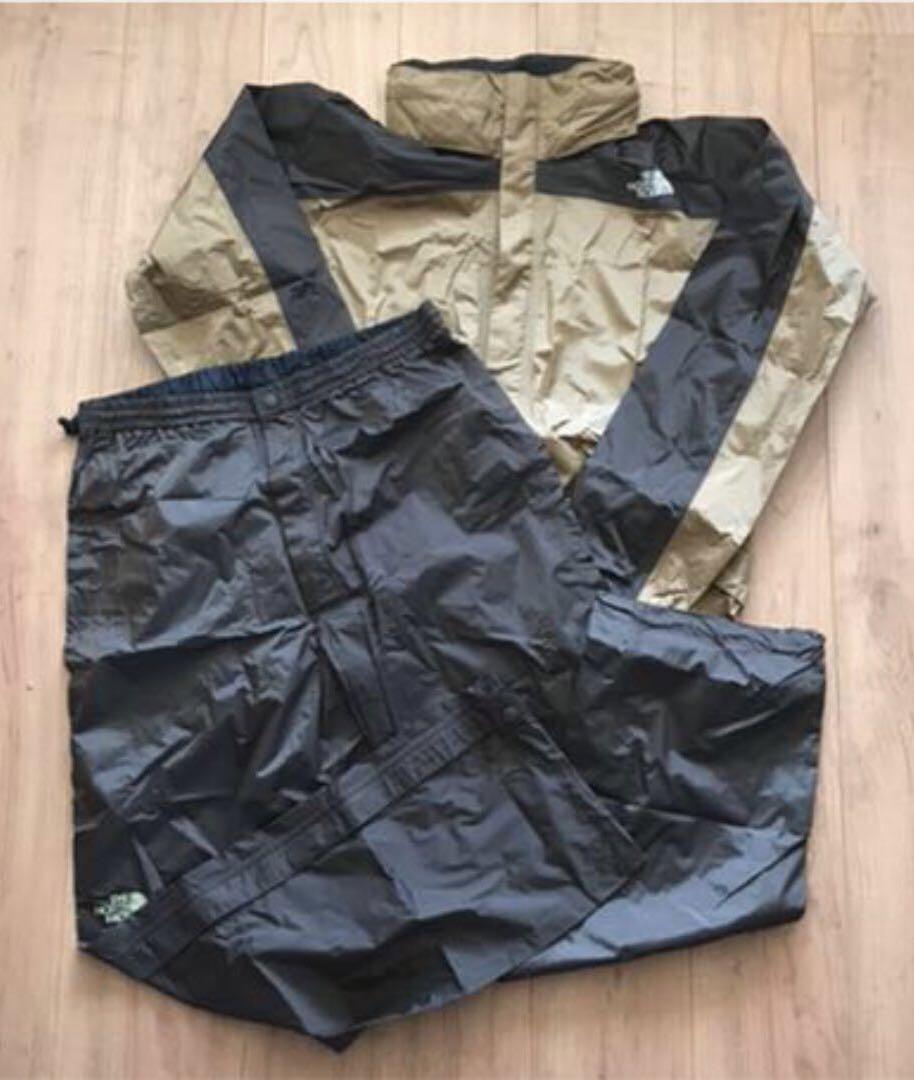ノースフェイス レイン 上下 茶色 XL NP10032