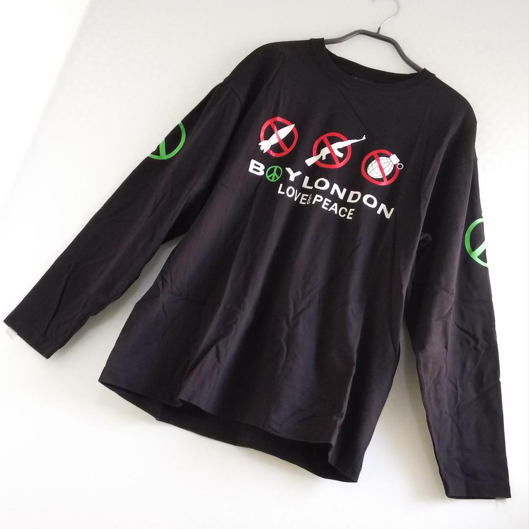 ◆B4 入手困難 レア 未使用 BOY LONDON LOVE&PEACE 黒