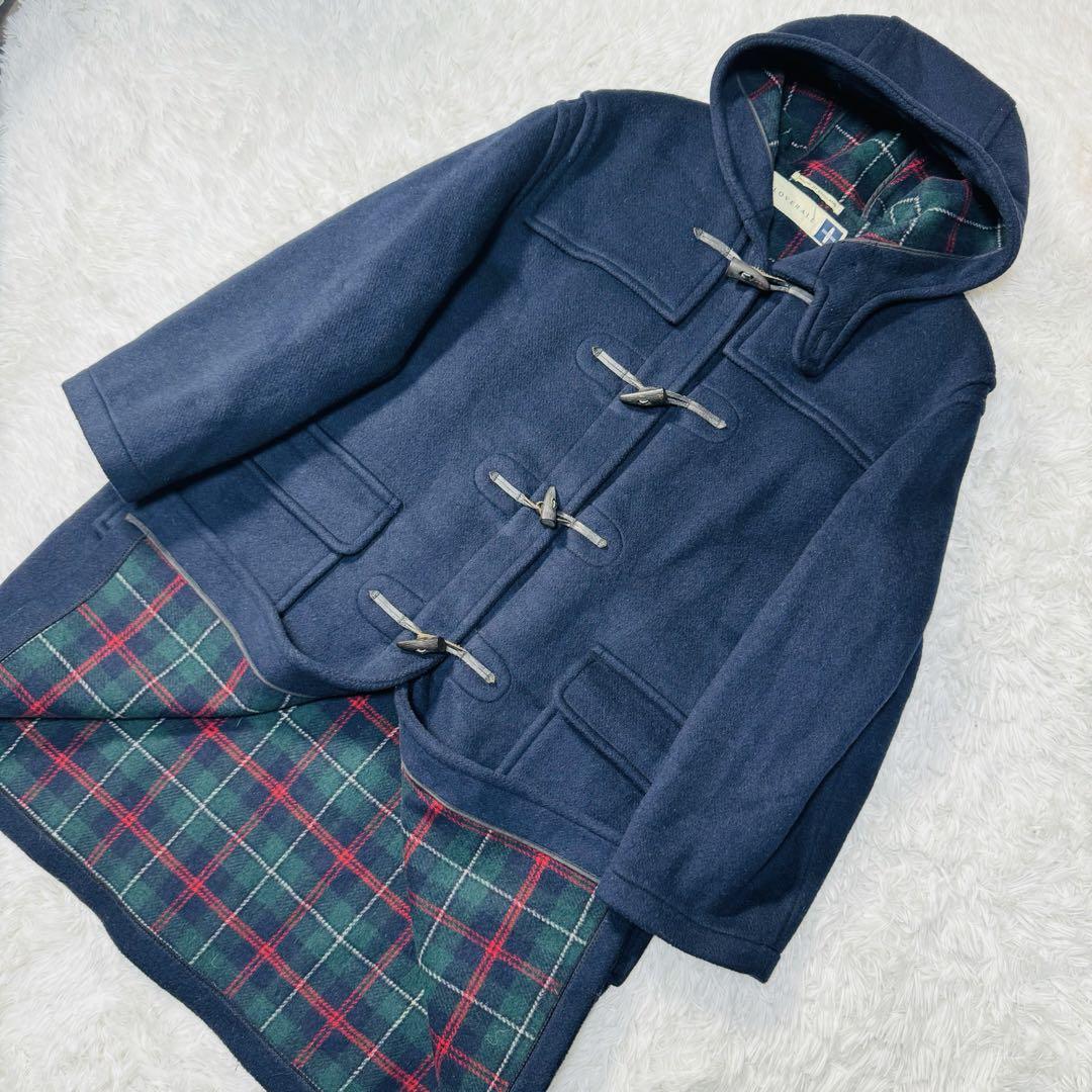 美品 Gloverall グローバーオール ロングダッフルコート XL ネイビー