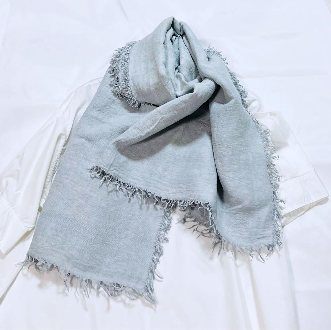 美品 ASAUCE MELER（アソースメレ）★リネンフリンジストール