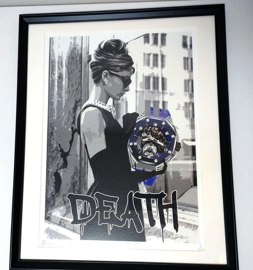 ☆新品マット付き額装☆Death NYC オードリーヘップバーン 現代アート