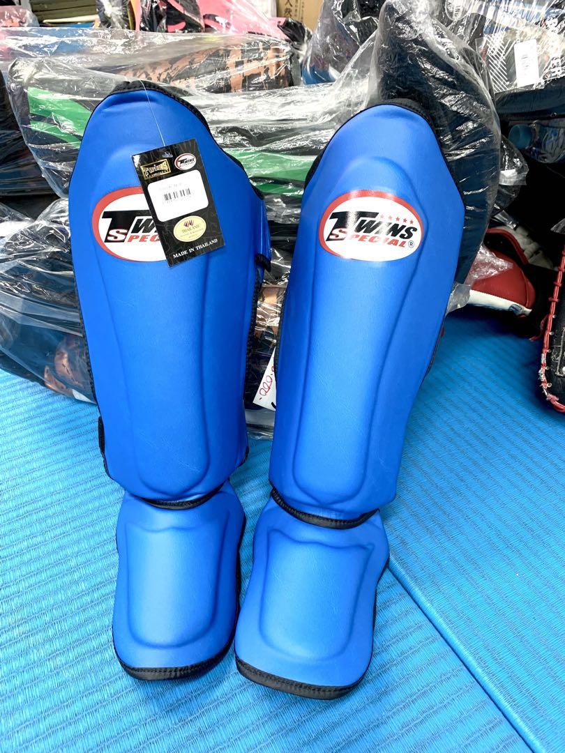 TWINS 青 M キックボクシング レガース ツインズ 超軽量 脛当て ブルー