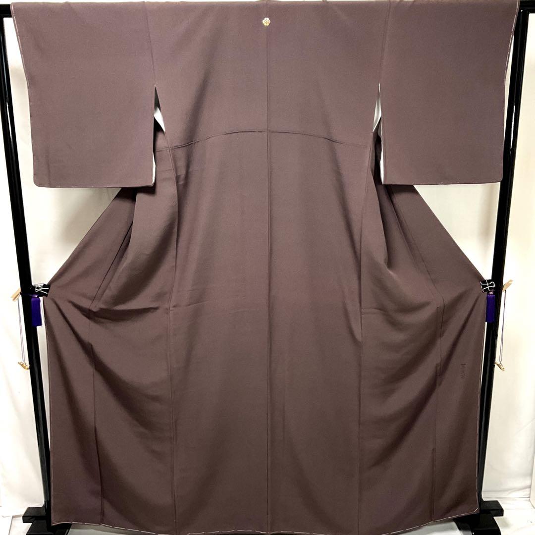 C191正絹　三越　袷　萬葉染　色無地　一つ縫い紋　未使用しつけ付極美品　着物