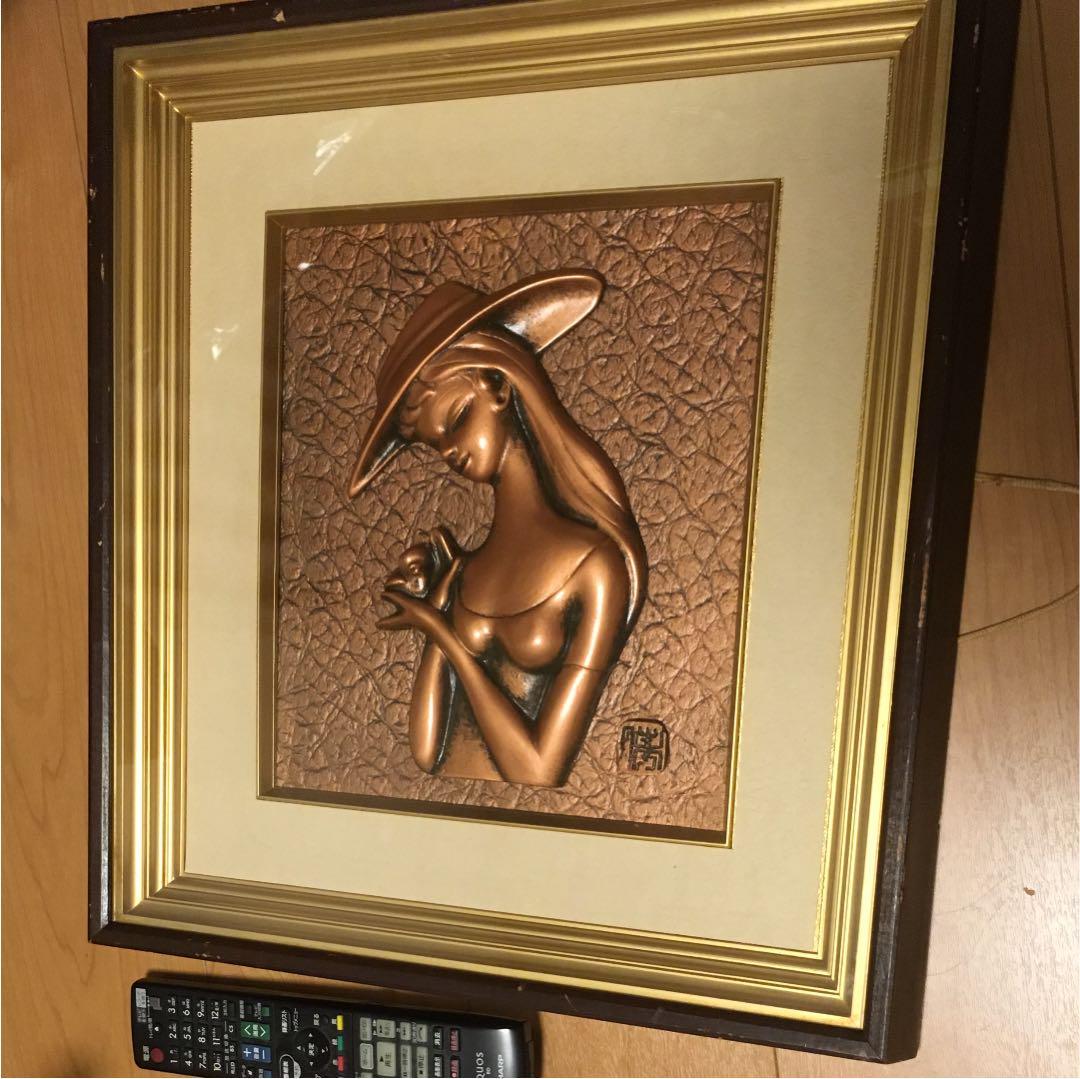 値下げ　美人銅版画