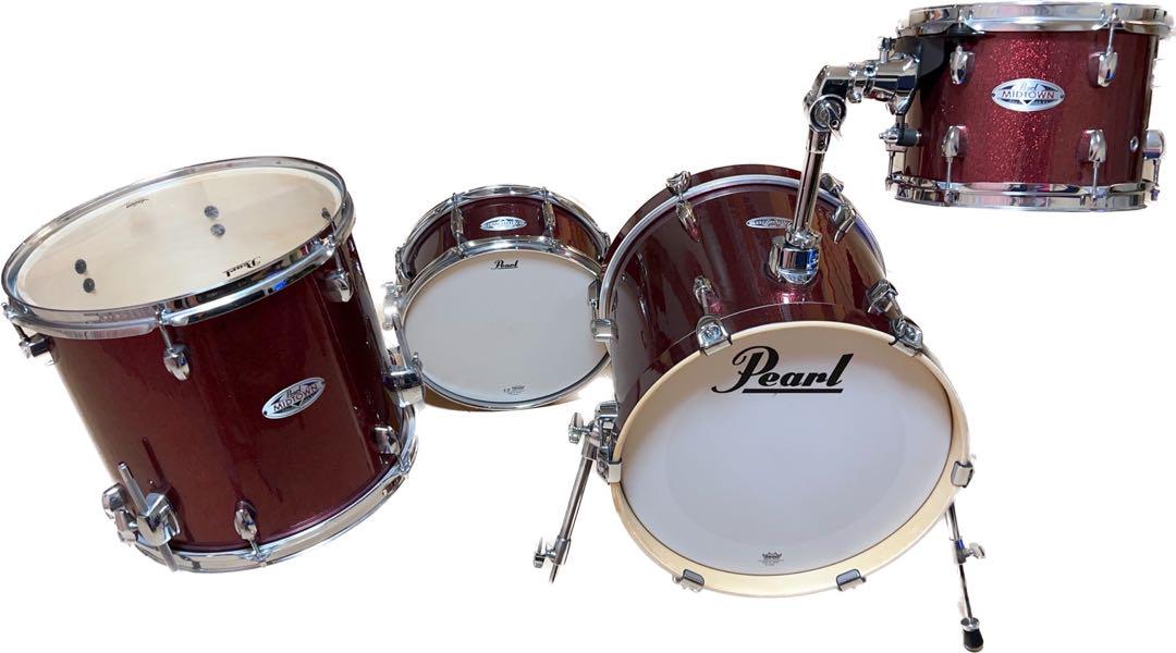 美品　Pearl MIDTOWN ドラム　シェルパック　【引き取り限定】