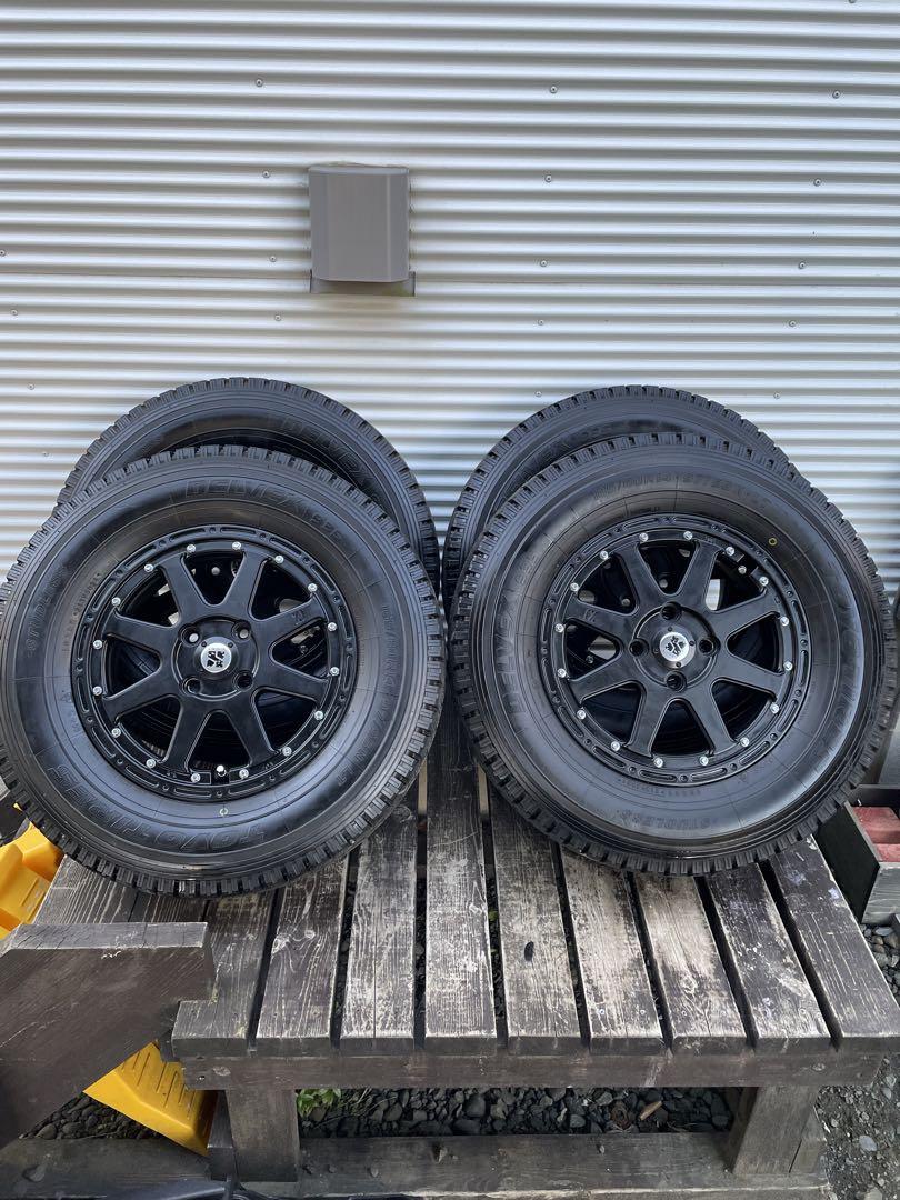 14インチ軽バンアゲ系エクストリームJ 4本スタッドレスタイヤホイールセット