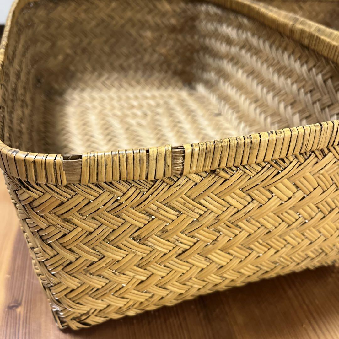 昭和レトロ 行李 竹かご 小さめ