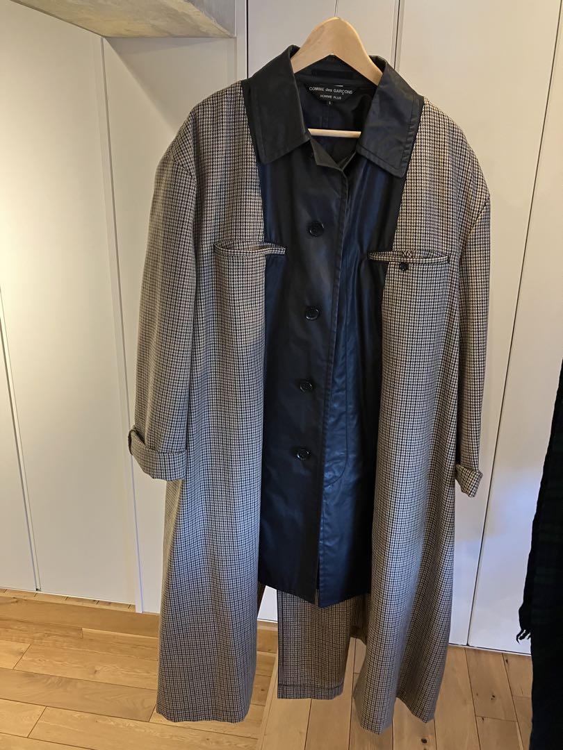 CommedesGarcons インサイドアウトドッキング千鳥格子コート
