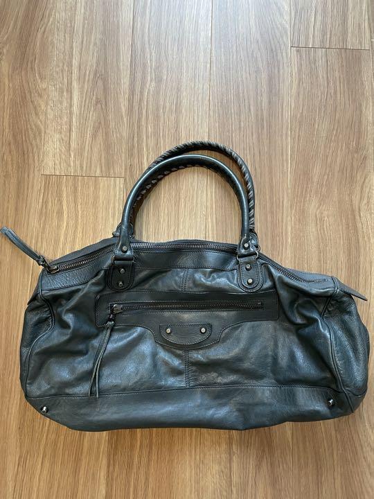 BALENCIAGA PARIS、バレンシアガ　ラムレザー、ボストンバック