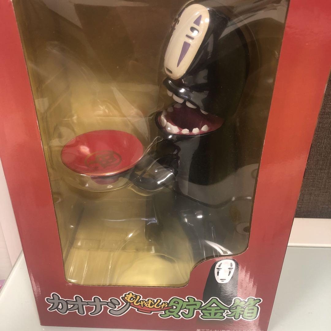 箱付き！付属あり】ジブリ　千と千尋の神隠し　カオナシ　むしゃむしゃ　貯金箱