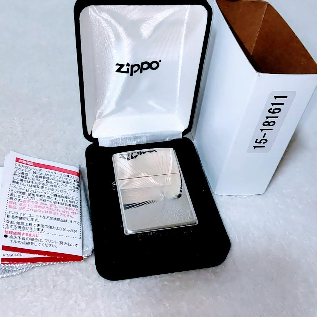 Zippoスターリングシルバー 純銀無垢 放射線15-181611(絶版)