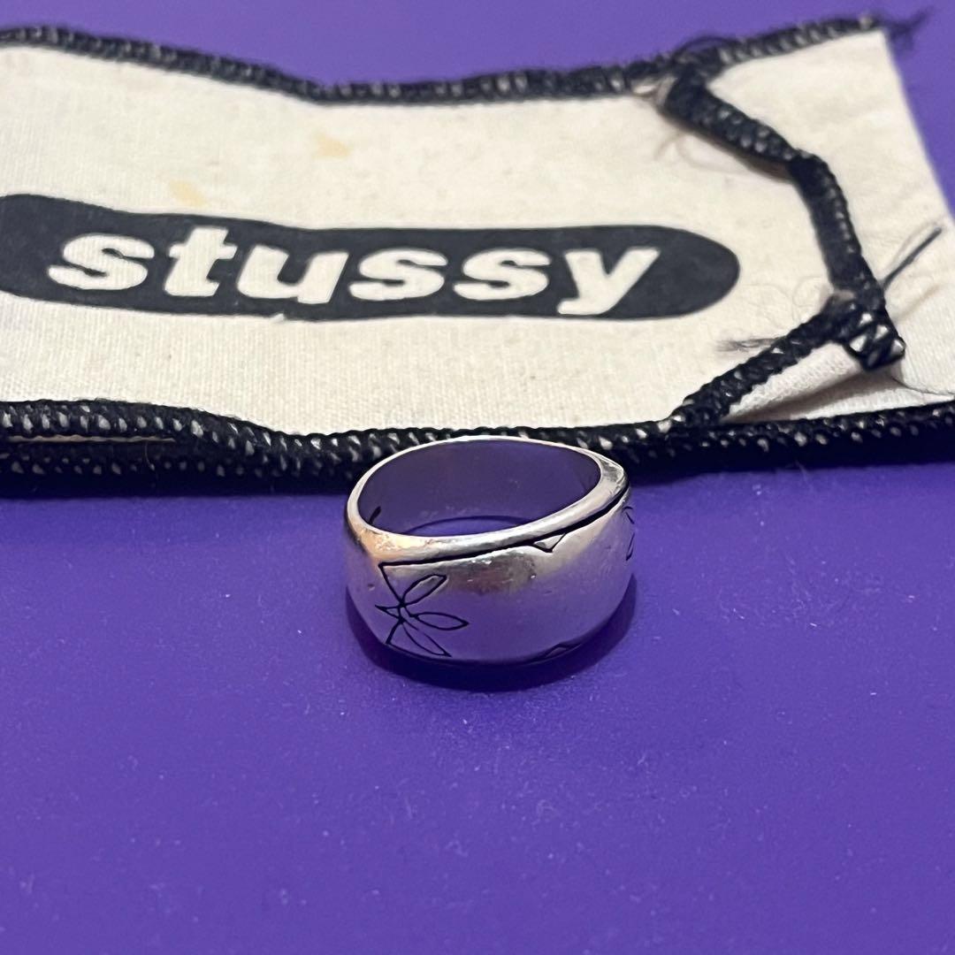 80s 90s stussy ステューシー　リング　シャネルロゴ　ssリンク
