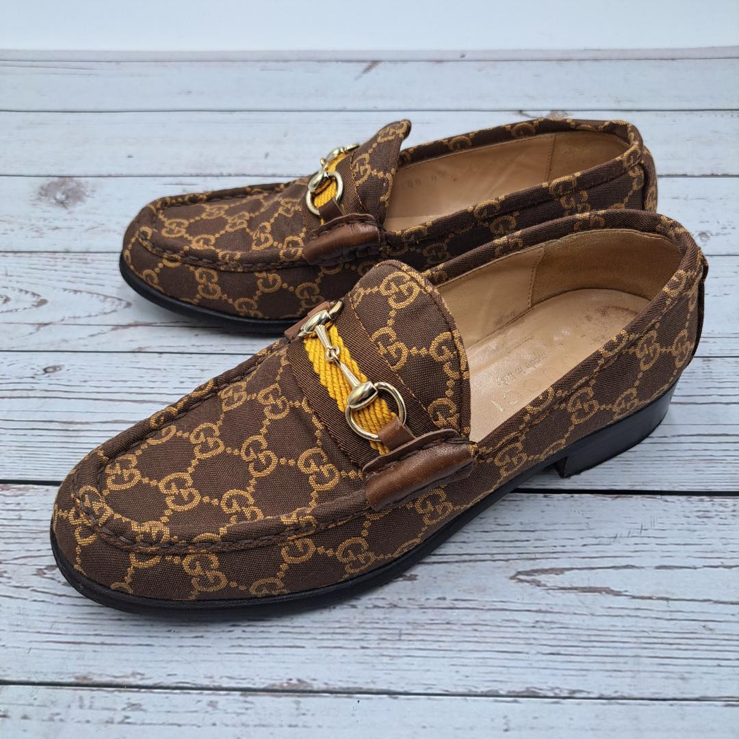GUCCI グッチ 【23.5】ビットローファー 金具 GG柄