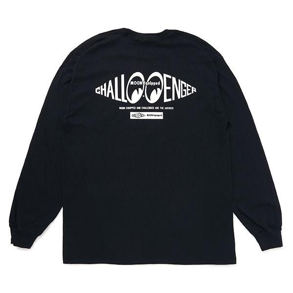 Tシャツ/カットソー(七分/長袖) CHALLENGER x MOON Equipped L/S TEE BLACK