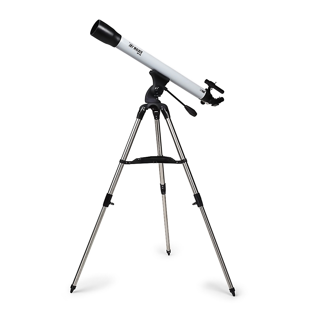 【在庫処分】 天体望遠鏡 月や惑星の観測に！ 口径70mm 屈折式 経緯台セット Kenko ケンコートキナー 100倍 焦点距離900mm  接眼レンズ2種 伸縮式スチール三脚付属 SKY WALKER SW-70A ◆宅 | 風見鶏